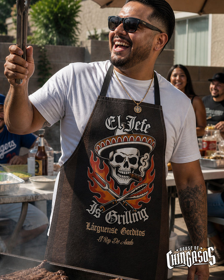 El Jefe Is Grilling - Asada Strapped Apron