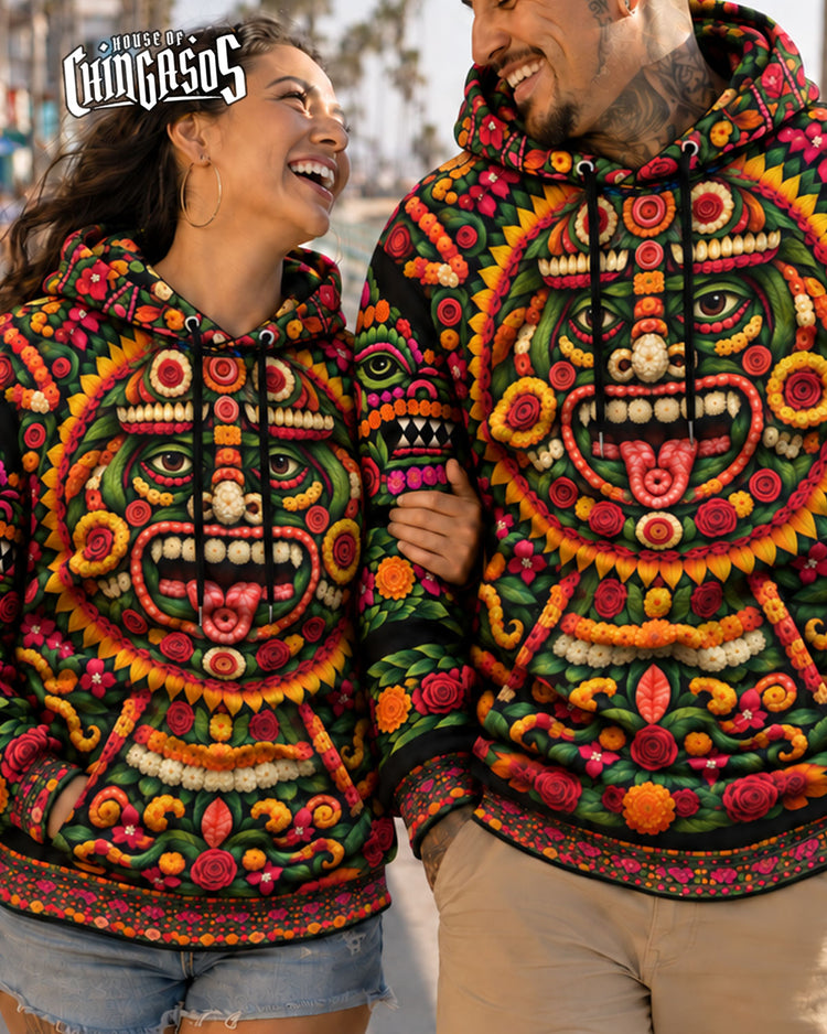 Xiuhpohualli Las Flores Vida Hoodie