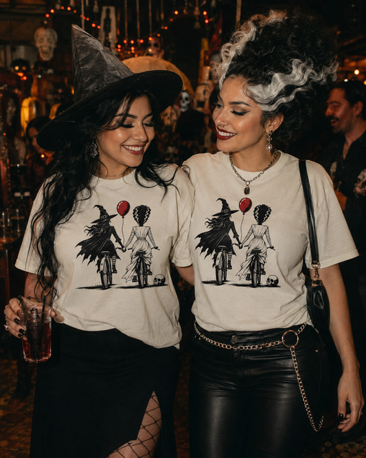 Besties For The Resties Witchy & Liz Halloween Tee