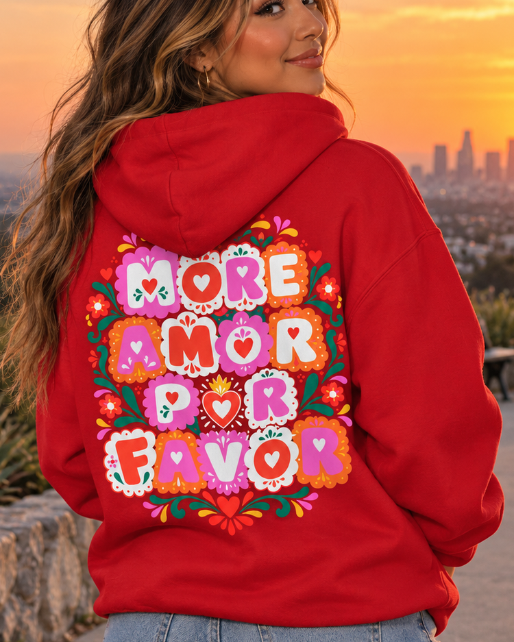 More amor por favor floral Hoodie