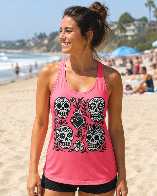 Las Calaveras Folk Art Tank Top