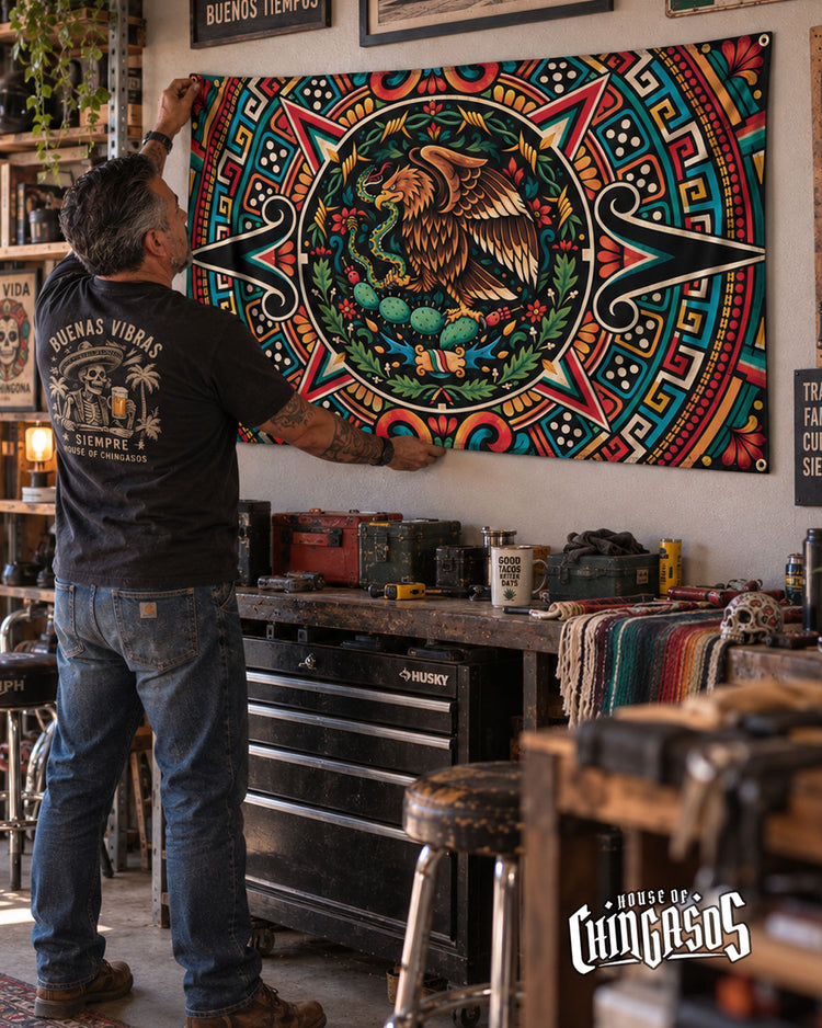 Tenochtitlan Caracara Azteca Flag 61" * 38"