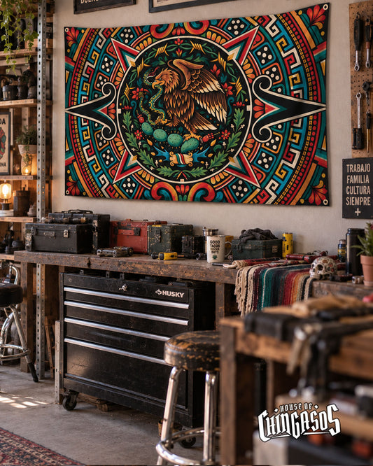 Tenochtitlan Caracara Azteca Flag 61" * 38"