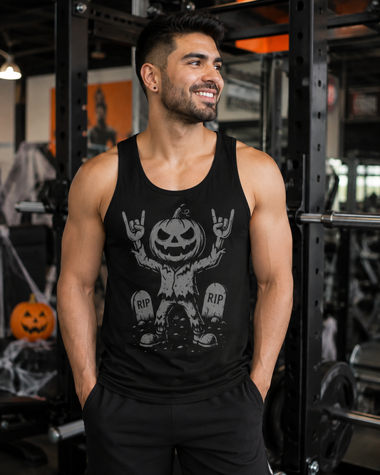 El Rocker Pumpkin King tank top