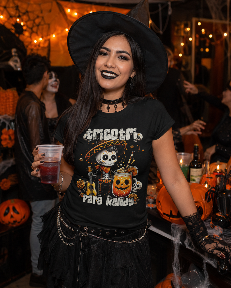 Tricotri Para Kendy Mexicano Halloween T-Shirt