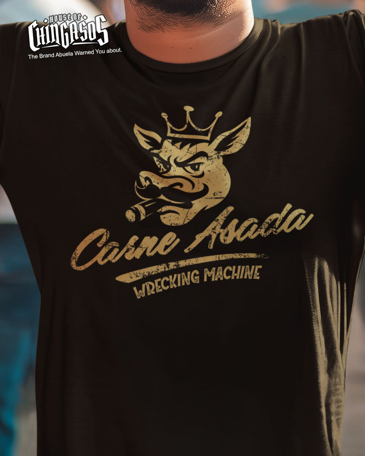 Carne Asada Wrecking Machine Old School T-Shirt