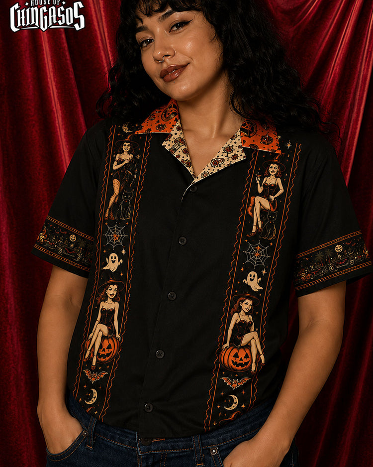 Bad Witches Club Vintage Button Up