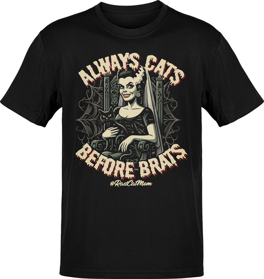 Always Cats Before Brats Old School T-Shirt