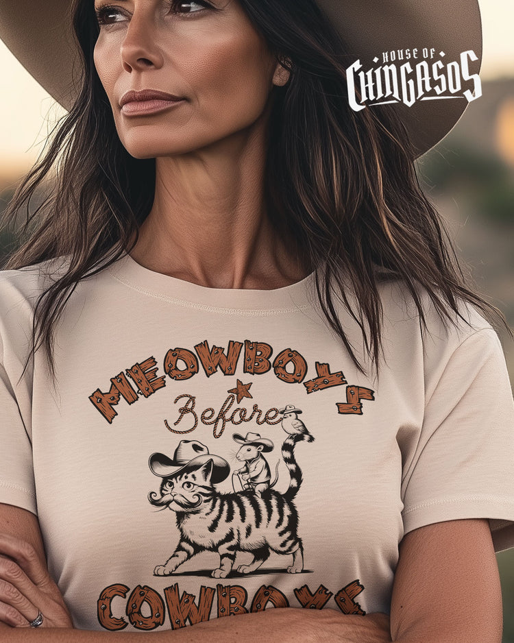 Meowboys Before Cowboys Tejano T-Shirt