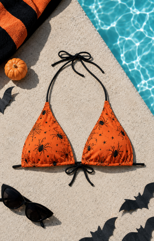 Spooky Mami Spiderweb Swim Top