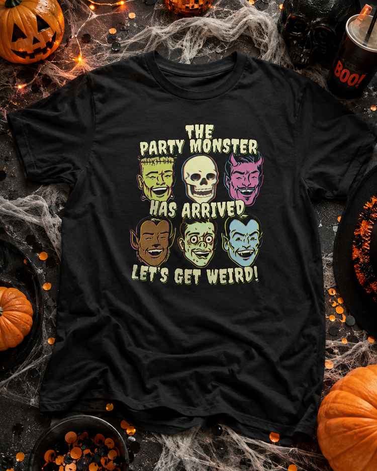 Premium Party Monster Let's Get Weird Halloween T-shirt