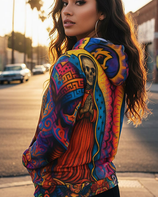 Raza Cultura All Over Print Hoodie