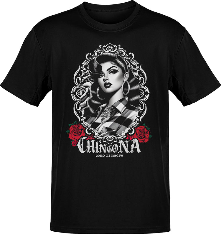 Chingona Como Mi Madre Old School Chicana Vibes T-Shirt