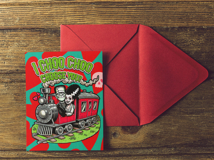 I Choo Choo Choose You Valentine Greeting card