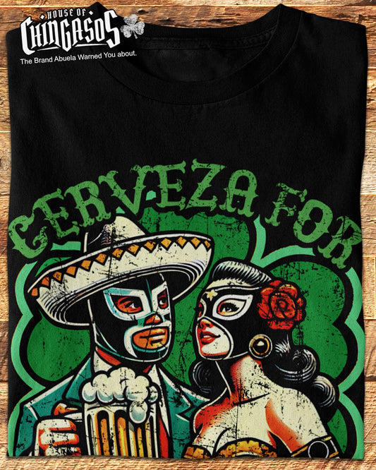 Cerveza For My Luchadores Old School St. Patrick's T-Shirt