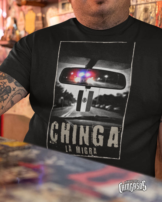 Chinga La Migra Rear View T-Shirt