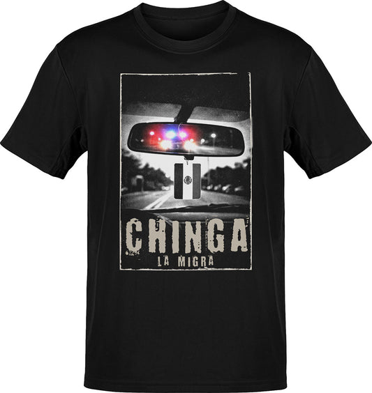 Chinga La Migra Rear View T-Shirt