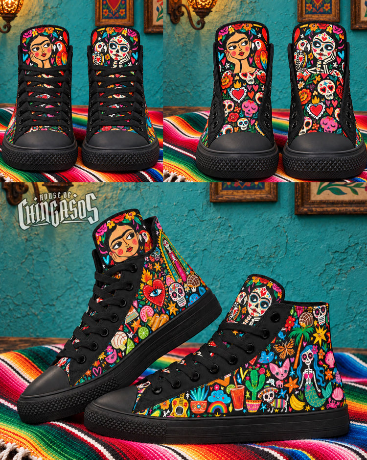 Mi Corazon Chingona High Tops  ( white or black sole )