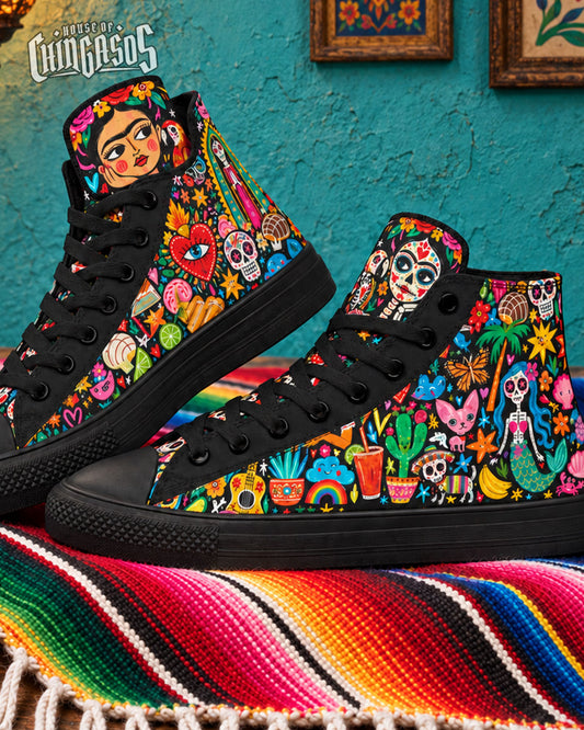 Mi Corazon Chingona High Tops ( white or black sole )