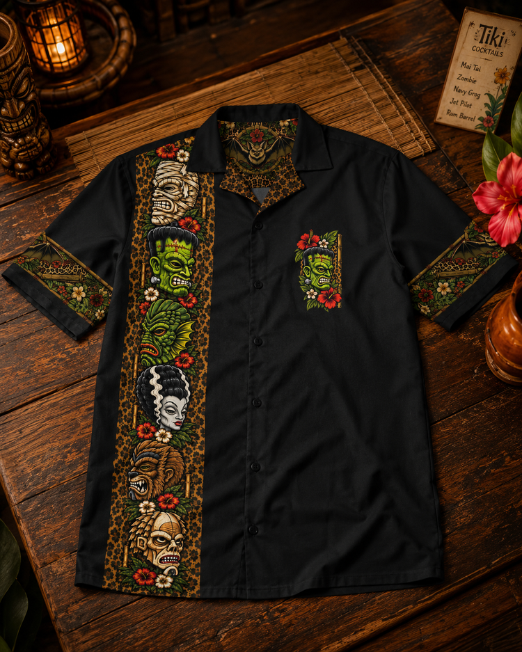 Monster Safari Vintage Button Up