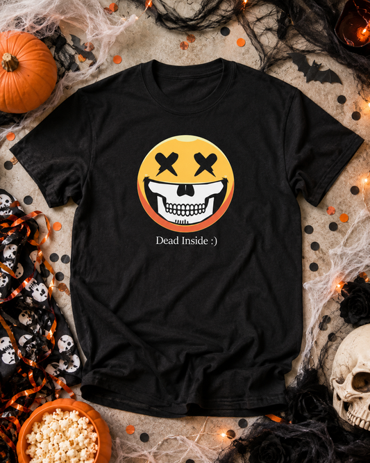 Dead Inside Happy Skull T-Shirt