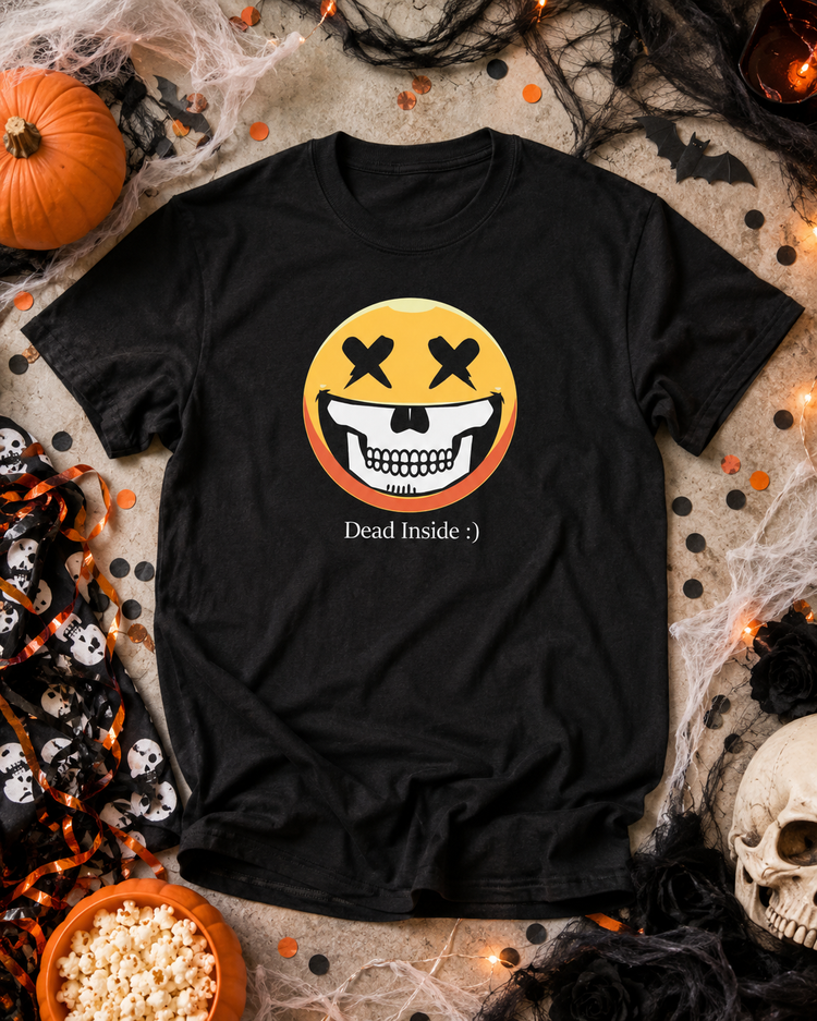 Dead Inside Happy Skull T-Shirt