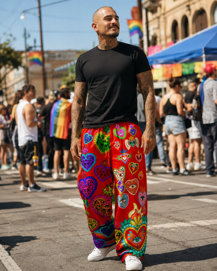 Corazones Mexicanos Slouch/Pajama Pants