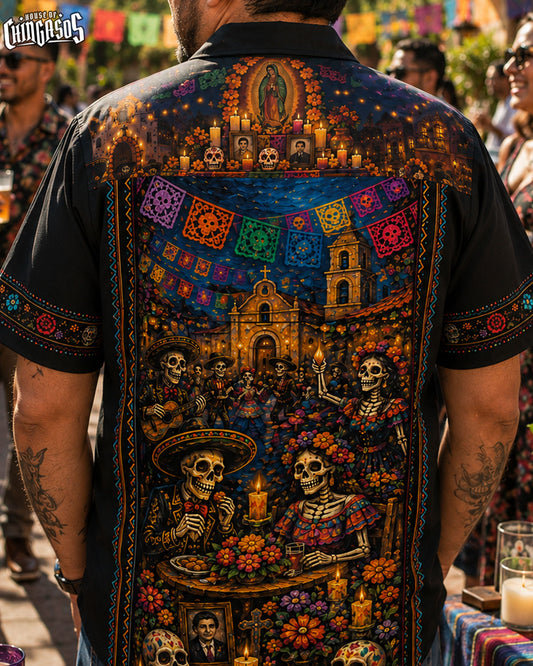 Dia De Los Muertos Guayabera