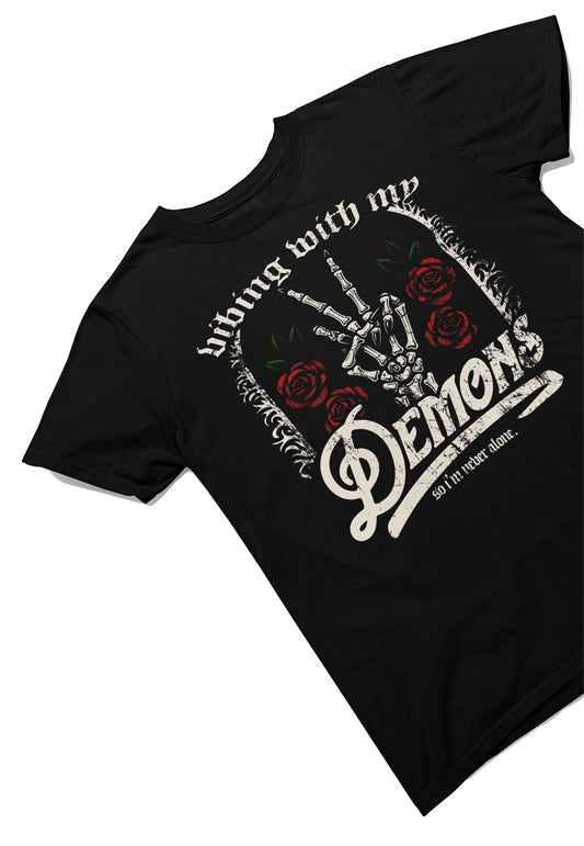Vibing With My Demons Gothico Cotton Tee