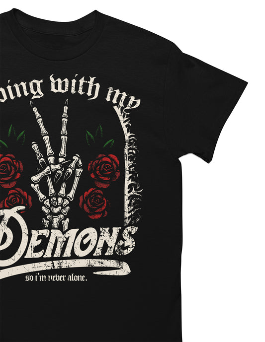 Vibing With My Demons Gothico Cotton Tee