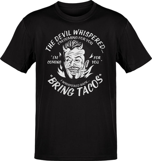 The Devil Whispered Vintage Greaser T-Shirt (Front Print)