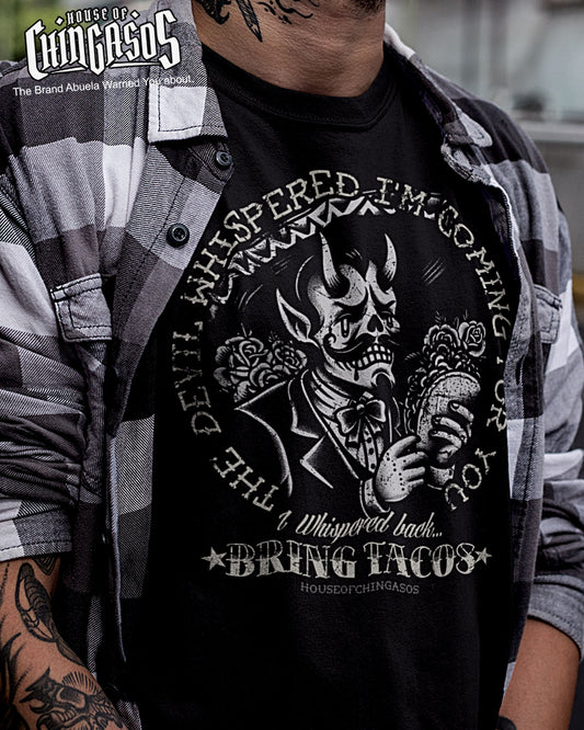 The Devil Whispered Tacos Tattoo T-Shirt