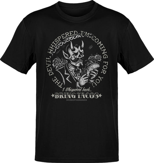The Devil Whispered Tacos Tattoo T-Shirt