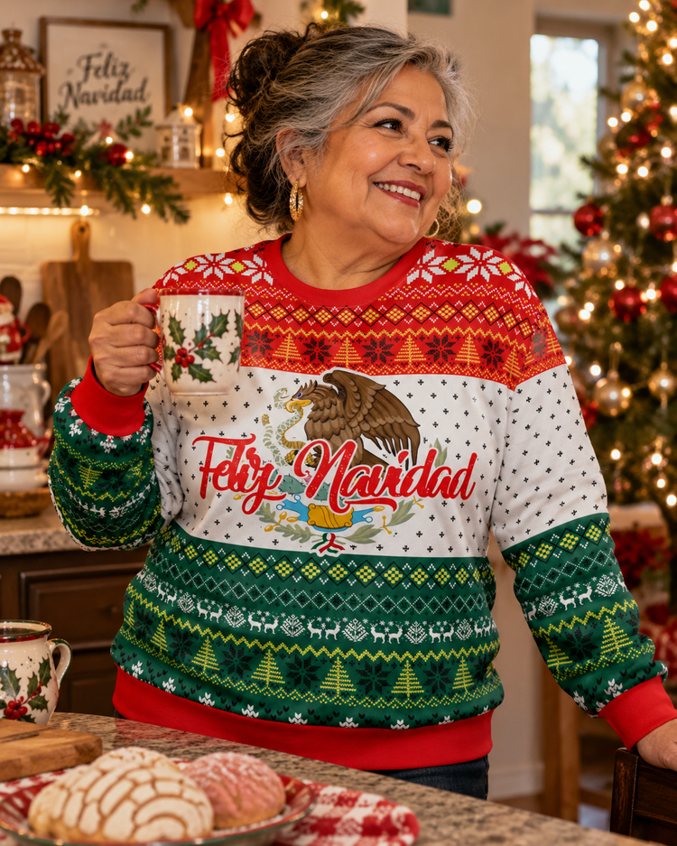 Feliz Navidad Navidad Sweatshirt - Fleece Lined