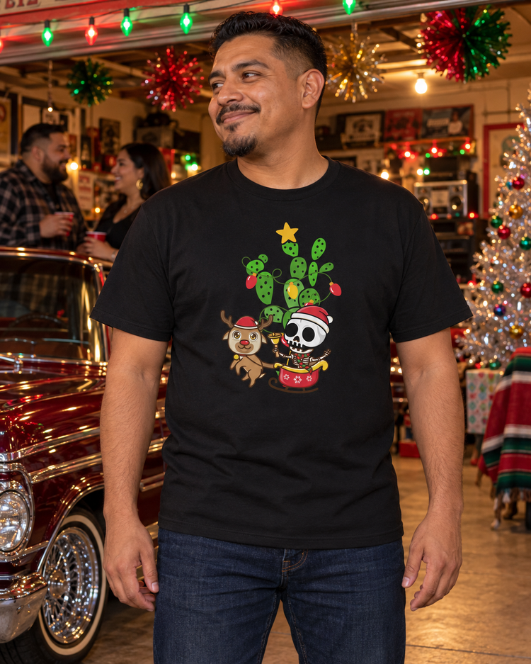 Premium Nopalito Calacas Feliz Navidad T-shirt