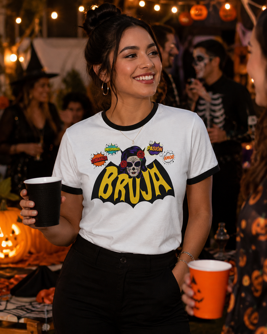 La Bruja Bat Action Ringer Tee