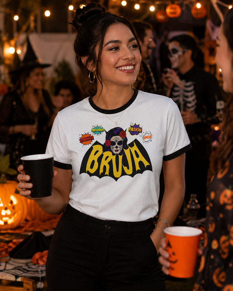 La Bruja Bat Action Ringer Tee