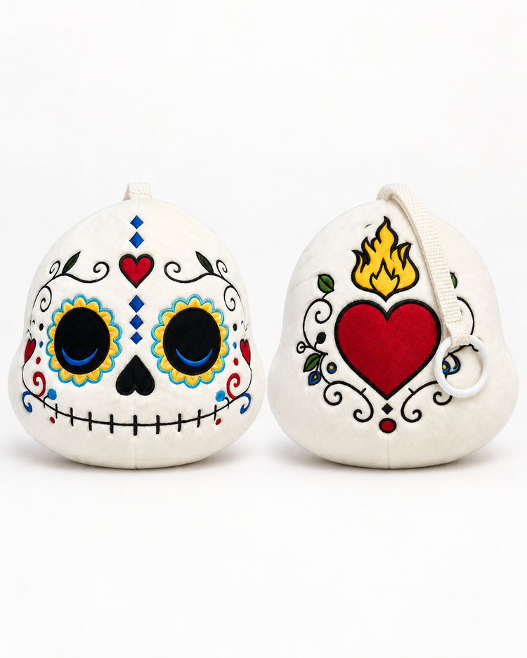 Coquito Calavera Sugar Skull Plush Pendant