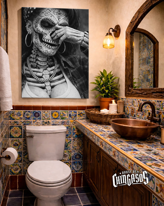 La Jefa Guacala Bathroom Art Canvas 16" * 20"