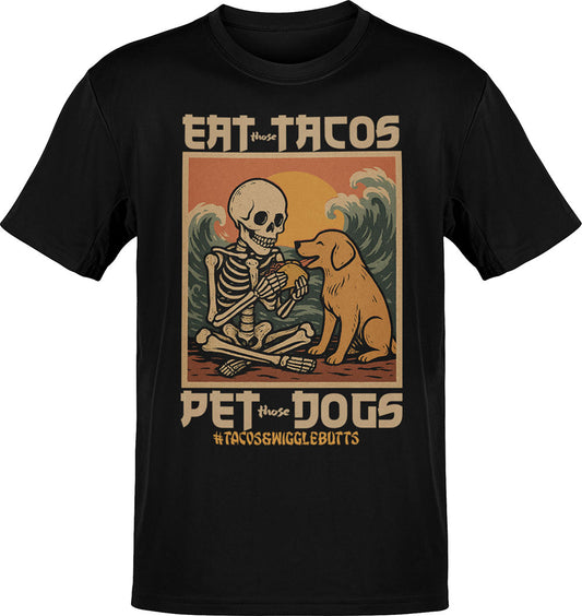 Eat Tacos Pet Dogs Anime T-Shirt