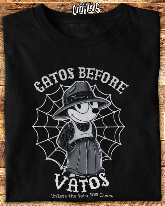 Gatos Before Vatos Old School T-Shirt