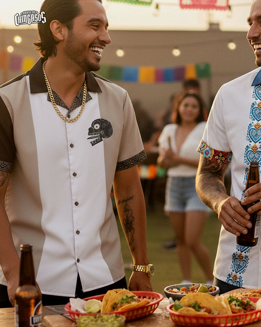 Miquiztli Button Up Guayabera Shirt