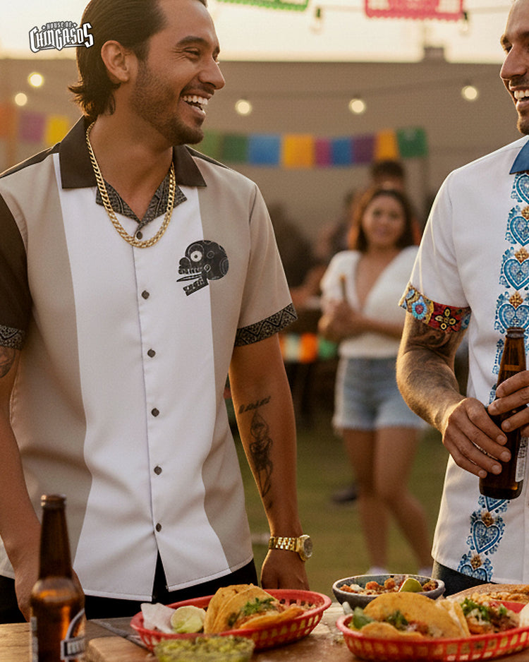 Miquiztli Button Up Guayabera Shirt