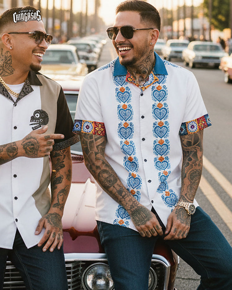 Talavera Corazones Guayebera Shirt