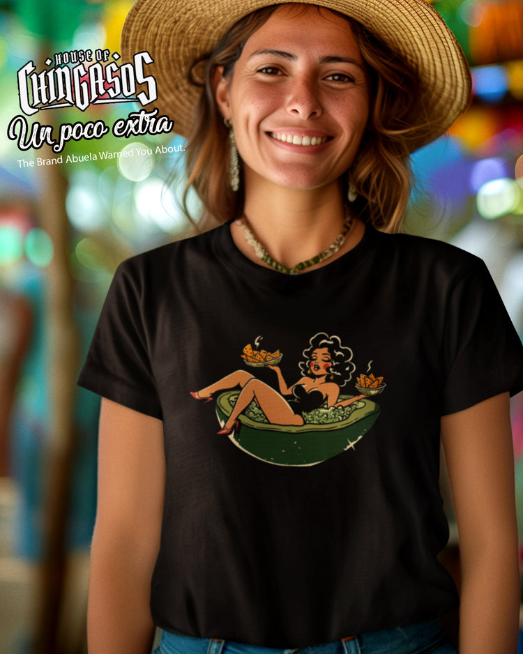 Guacamole Chingona Pinup Tattoo T-Shirt