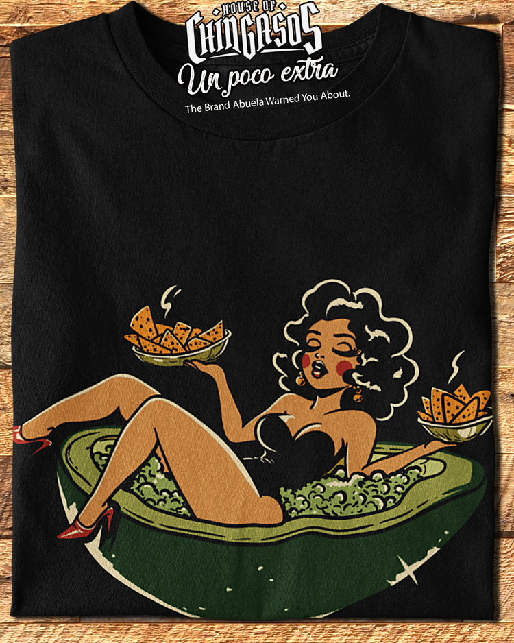 Guacamole Chingona Pinup Tattoo T-Shirt