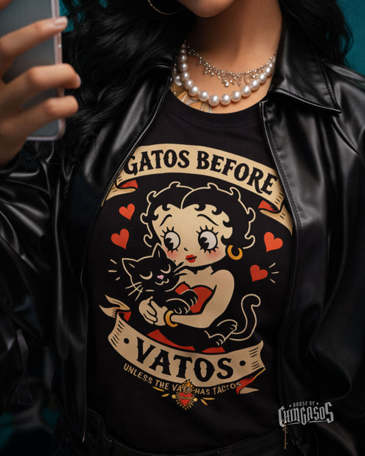 Gatos Before Vatos Vintage T-Shirt