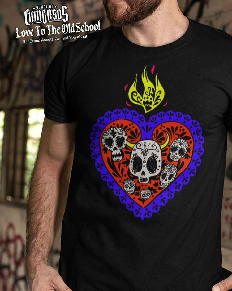 Corazon Y Calaveras Orgullo Mexicano T-Shirt