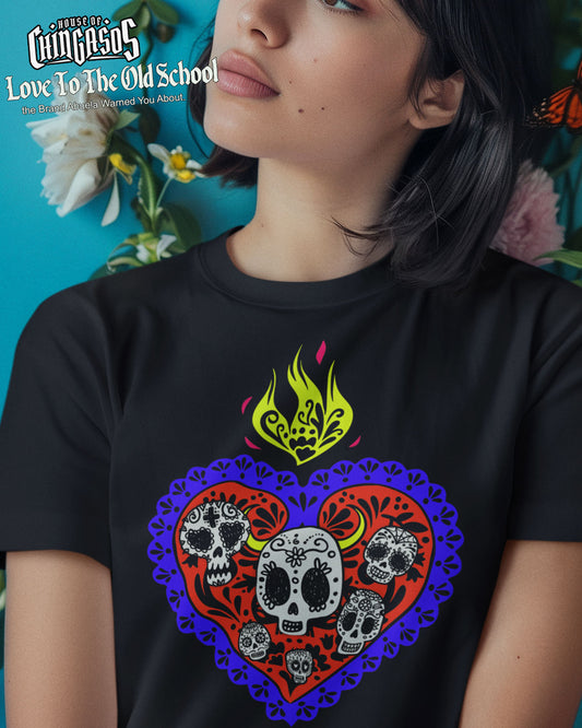 Corazon Y Calaveras Orgullo Mexicano T-Shirt