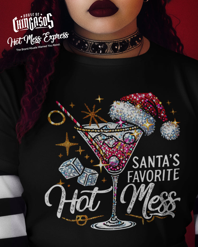 Santa's Favorite Hot Mess Navidad T-Shirt